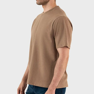 Camiseta de Alta Calidad 100% Algodón, Estilo Urbano, Cuello Redondo, Corte Regular, Diseño de Cuello Personalizable, Color Personalizado, Ecológica para Hombre - Product Image 4