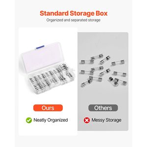 Kit d'assortiment de fusibles rapides en verre 120 pièces 125 volts 5 x 20 mm 1A 2A 3A 4A 5A 8A 10A 3,6 x 10 mm 2,5A 3A 5A Fusibles tubulaires pour - Product Image 5