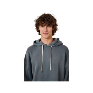 <b>Men's</b> Oversized Hooded Sweatshirt Solid Color Cotton Fleece Casual <b>Pullover</b> Autumn Style Pocket Design Oversized Fit - Product Image 3