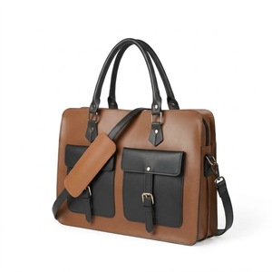 Maletín de Cuero PU Vintage Personalizado, Bolsa de Mensajero para Hombre, Bolso de Mano para Portátil de Lujo, Impermeable, Portafolio, Bandolera - Product Image 1