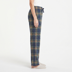 Pantalones de Franela Holgados para Mujer, 100% Algodón, Largos, Cintura Media con Cordón Ajustable, Cintura Alta, Suaves, Cálidos y Cómodos para Dormir - Product Image 3