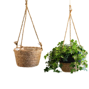 Handmade Eco Friendly Jute Rope <b>Hanging</b> Planter <b>Basket</b> Woven Plant Holder For Indoor Outdoor <b>Garden</b> Decor <b>Hanging</b> Pot On Sale - Product Image 4