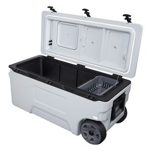 Glacière rigide portable 106QT avec roulettes, étanche, maintien de la fraîcheur jusqu'à 48 heures - Product Image 1