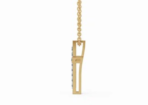 Pendentif croix en diamant de laboratoire Aurelian 0,200 carat, collier croix en or 16 pièces, or jaune, rose, blanc 9K 14K 18K, bijou cadeau - Product Image 2