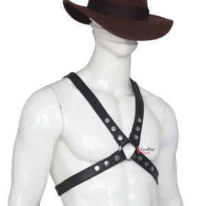 ปลอกคอหนังสีดำแบบปรับได้สำหรับผู้ชาย สไตล์ Kinky Pocket Collar - Product Image 5