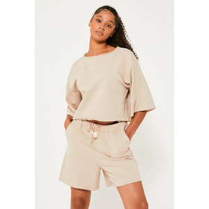 2026 Premium Summer Casual Streetwear Top and Shorts <b>Set</b> Ladies Quick Dry Lightweight Breathable Cotton Daily Wear <b>Set</b> - Product Image 1