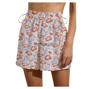 Nouveaux shorts d'été pour femmes, style baby doll, en coton imprimé, avec cordon de serrage, collection plage pour filles - Product Image 6