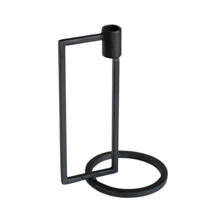 Support de bougie en fer au design moderne et élégant avec finition noire mate pour la décoration d'événements et la décoration de chambre. - Product Image 2