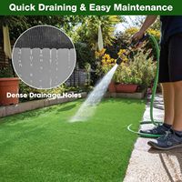 Gazon artificiel paysager en rouleau, ignifuge, facile d'entretien, synthétique, résistant aux UV, pelouse artificielle pour jardin et cour