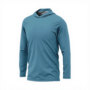Hot Sale UPF 50 <b>Waterproof</b> Spandex/Polyester Customizable Fishing Shirt Unisex Summer <b>Sunscreen</b> Hoodie Long Sleeve Breathable - Product Image 2