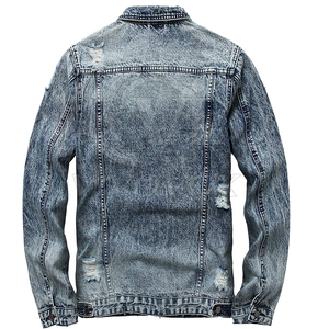 Men's Washed Denim Jacket Vintage Jean Jacket Stylish Casual Outerwear Wholesale Factory Supplier Stonewashed <b>Coat</b> Streetwear - Product Image 2
