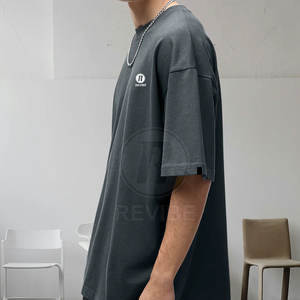 Camisetas de algodón de cuello redondo de alta calidad hechas a medida, etiqueta privada, camiseta holgada personalizada para hombre, venta en línea - Product Image 3