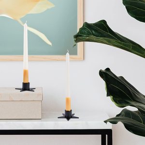 Support à bougie antique en fer avec pot en verre cristal, métal durable pour la décoration de table de salon, mariage ou événement à domicile - Product Image 4