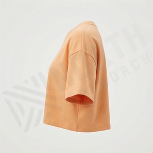 Customized Color Plus Size Ladies Crop Top Oversize Long Sleeve T-Shirt Women <b>Blouse</b> Casual Street Style Clothing Wear - Product Image 3