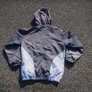 <b>Men's</b> Fitness <b>Shorts</b> Set Custom 100% Nylon Zipper Jacket Windbreaker with Sublimated Technique Windbreaker <b>Short</b> Set - Product Image 5