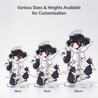 Support en acrylique personnalisé pour figurine de chat-garçon aile d'ange anime, transparent, pour collection de personnages de dessins animés, affichage d'art et d'objets de collection, usine OEM