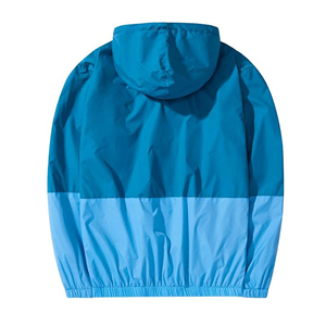 Veste coupe-vent à capuche pour homme, color-block, séchage rapide, polyester, printemps, décontractée, fermeture éclair, coupe classique - Product Image 2