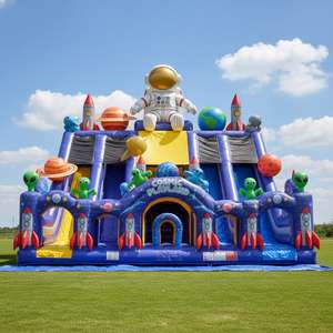 Direct usine Grand château gonflable Dragon en PVC robuste avec toboggan et zone de saut pour aire de jeux extérieure, Royal Fun House, pour un saut sécurisé - Product Image 2