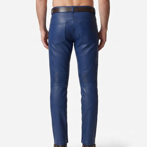 Pantalon de motard en cuir premium pour homme, taille mi-haute élastique, séchage rapide et respirant, personnalisable pour la course et le tourisme - Product Image 2