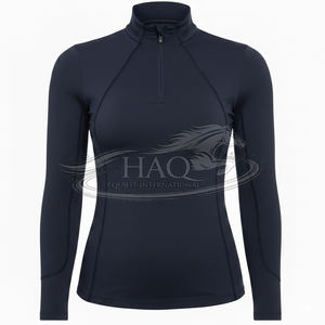 Vêtements d'équitation personnalisés pour femmes, sous-vêtement d'équitation, chemise d'équitation à manches longues, haut d'équitation respirant en mesh, chemise de compétition - Product Image 1