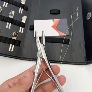 Kit d'outils professionnels de haute qualité pour extensions capillaires : Pince à pointe plate, Petites pinces de sectionnement, Outil à boucle, Conception spéciale personnalisée - Product Image 6