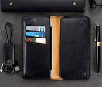 Portefeuille moderne pour homme, élégant et durable, en cuir synthétique de qualité supérieure, imperméable, fin, avec porte-cartes et organiseur d'argent