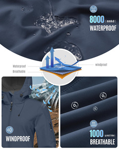 Veste softshell pour femme au design moderne, manches longues, fermeture éclair, capuche avec protège-menton, poignets élastiques, imperméable - Product Image 6