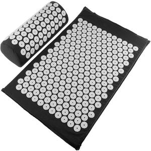 Ensemble de tapis et d'oreiller d'acupression OEM personnalisé, garni de fibres de noix de coco naturelles et d'oreiller d'acupression contre les tensions cervicales - Product Image 1