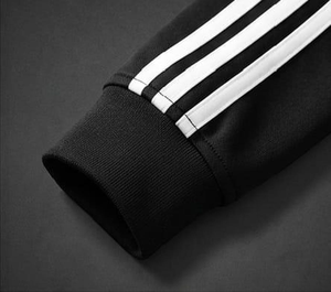Ensemble de survêtement sportif pour homme Fire Athletic Industry, noir et blanc, fermeture éclair intégrale, respirant, en polyester, pour l'hiver - Product Image 3