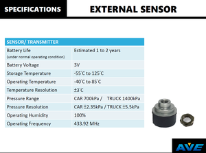 Sistema de Monitoreo de Presión de Neumáticos TPMS AVE OE de Taiwán - Product Image 4