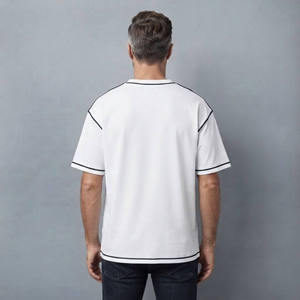 เสื้อยืดโอเวอร์ไซส์ทรงฮิปฮอปผ้าเจอร์ซีย์คอตตอน 100% หนัก 220 กรัม แบบ OEM/ODM สั่งทำพิเศษ ระบายอากาศได้ดี เหมาะสำหรับออกกำลังกาย ผู้ชาย - Product Image 3