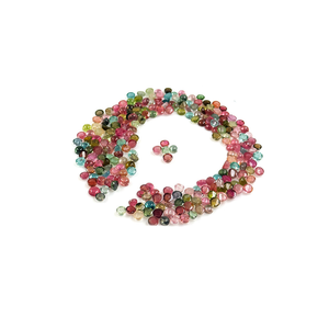 Cabochons ronds calibrés en tourmaline naturelle multi-couleurs 4 mm, pierres précieuses en tourmaline naturelle en vrac pour la création de bijoux - Product Image 2