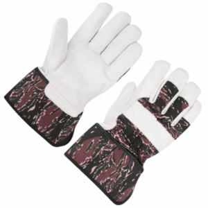 Gants de soudage en cuir robustes résistants à la chaleur, avec paume renforcée jaune et doublure en coton sur tout le pouce, pour soudage TIG, MIG, à l'arc et protection contre l'huile fondue - Product Image 6