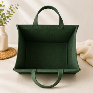 Sac fourre-tout écologique en jute vert, réutilisable, avec logo personnalisé, motif lettres, grande capacité, idéal pour la plage et les mariages - Product Image 6