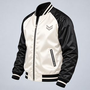 Chaquetas Bomber de Satén Personalizables con Pedrería para Hombre, Prendas Exteriores Elegantes con Detalles de Gemas, Chaqueta Brillante con Cierre, Estilo Casual Urbano - Product Image 2