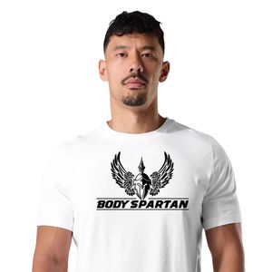 เสื้อยืดกีฬาสีขาวสำหรับผู้ชาย ผ้าฝ้ายพรีเมียม คอกลม ลำลอง สำหรับออกกำลังกาย ฟิตเนส ชุดกีฬา ใส่ได้ทุกวัน - Product Image 2