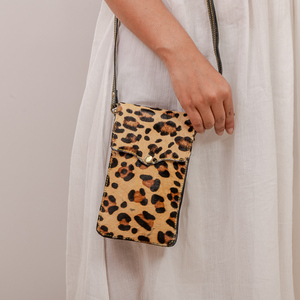 Nouveauté : Sac bandoulière en cuir imprimé léopard pour téléphone portable, collection élégante pour femmes, pochette à poignet, sac à bandoulière - Product Image 1