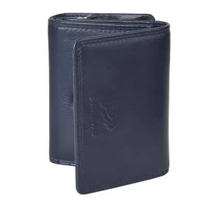 Portefeuille pour femme en cuir véritable à trois volets, porte-cartes RFID, pochette compacte, organisateur multi-fentes, sac de voyage quotidien - Product Image 2