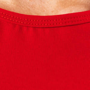 Camiseta Deportiva para Mujer, Color Rojo Fórmula, Manga Corta, Ajuste Elástico, Tela Suave y Ligera, Ropa Deportiva Informal para el Día a Día, Ropa de Gimnasio - Product Image 5