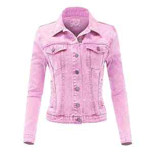 Vestes en jean matelassées pour femmes de qualité supérieure OEM, 100 % coton, couleur noire unie, col rabattu, boutonnées, personnalisables, faible MOQ - Product Image 1