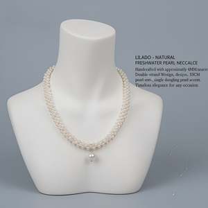 สร้อยคอไข่มุกแท้เงินแท้ 925 คอลเลคชั่นสร้อยคอไข่มุกสุดหรู - Product Image 4