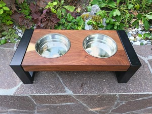 Wood <b>Raised</b> Non-Automatic Pet Feeder for <b>Dogs</b> Durable Design Rectangular Shape For Cats <b>Dogs</b> for Outdoor Travel Indoor Use - Product Image 3