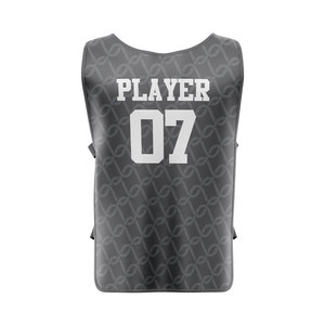 Cheap Polyester/Nylon Breathable Plus Size Football Vest Mesh Training Soccer Bibs 180 Grams Front Logo Player Name - Product Image 5