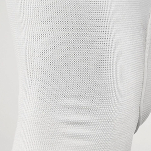 Genouillère en néoprène blanc tricoté, respirante, absorption des chocs, fermeture auto-agrippante, protection, à enfiler, unisexe, toutes saisons, volleyball - Product Image 6
