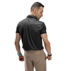 Men <b>Black</b> <b>Polo</b> Shirt Short Sleeve Collared T Shirt Casual Golf Sportswear <b>Top</b> Custom Logo Manufacturer Wholesale Apparel - Product Image 6