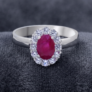 925 Sterling Silver Women's Bridal Jewelry Set Natural Ruby Cubic Zirconia Gemstone Bohemian Engagement Anniversary Party <b>Gift</b> - Product Image 6