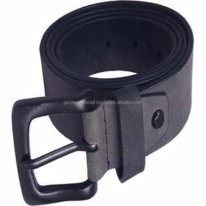 Uper-cinturón informal de cuero hecho a mano para hombre, Correa clásica de níquel negro antioxidante, hebilla ajustable de latón de un solo pin - Product Image 5