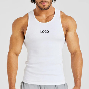 เสื้อกล้ามออกกำลังกายสำหรับผู้ชาย ผ้าคอตตอน ทรงรัดรูป ระบายอากาศดี เหมาะสำหรับวิ่งและฟิตเนส  รับสกรีนโลโก้ด้านหน้า - Product Image 6