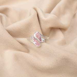 Pink Morganite <b>Ring</b> Sterling Silver <b>Ring</b> Women Jewelry Handmade <b>Ring</b> Gift For Her Elegant Jewelry Fashion Accessories - Product Image 6