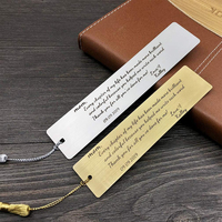 Marque-pages multifonctionnels en laiton gravés au laser avec logo personnalisé, plaqués or, personnalisables pour livres en gros, nouveaux cadeaux promotionnels pour entreprises